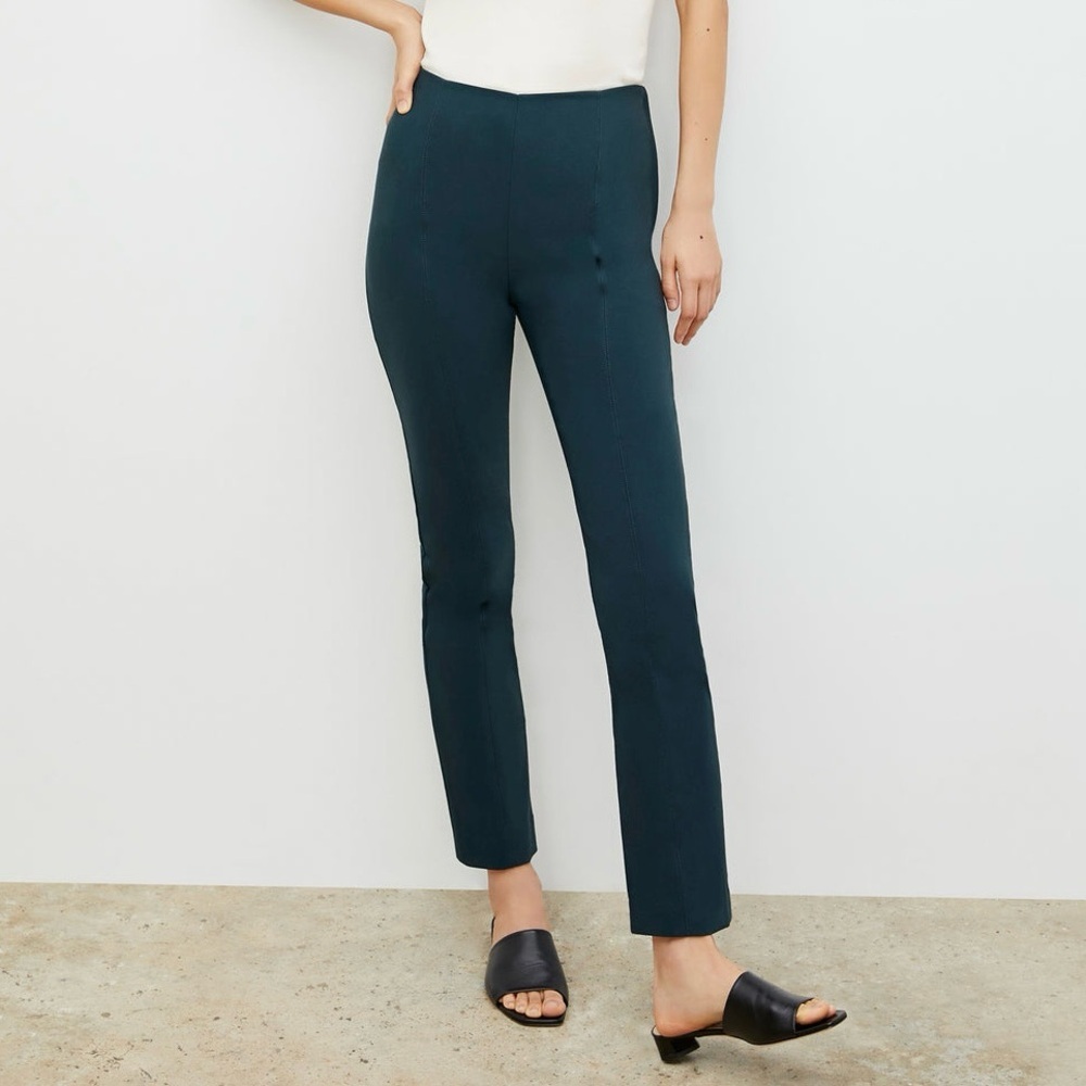 MM Lafleur The Foster Cigarette Pant PowerStretch Bottoms Side Zip Deep Sea